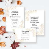 Maple Leaf Edge Fall Wedding Invitation