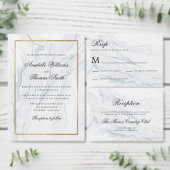 Marmer en gouden bruiloft ronde sticker (Personaliseer de collectie van deze zelfstandige maker.)