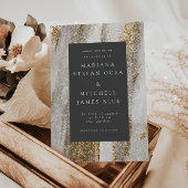 Luxe Marble Gold Strokes wit en grijs Bedankdoosjes