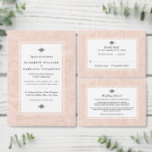 Gedraaide Roos Elegant Vintage Weddenschap Informatiekaartje (Personaliseer de collectie van deze zelfstandige maker.)