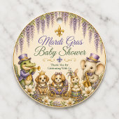 Mardi Gras mama-to-be baby shower servetten