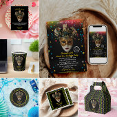 Mardi Gras Mask 21e verjaardagsfeestje Papieren Bordje