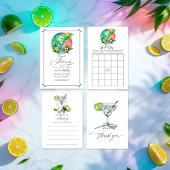 Turquoise en Limoen Margs & Huwelijk Vrijgezellenf Kaart