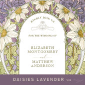 Paarse Dagen Opslaan Datum  Art Nouveau Mucha Kaart