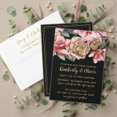 Marsala Black Floral Wedding Programme Programmakaart (Personaliseer deze collectie van deze onafhankelijke maker. Test)