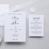 Maria - Minimalistisch Elegant Trouwmenu Menu