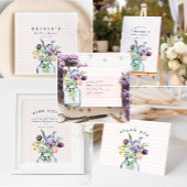 Rustige Wildflower Mason Jar Bridal Ring Hunt Game Poster