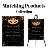 Masquerade verjaardagscasker zwart gouden masker R All In One Uitnodiging