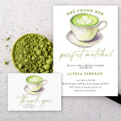 matcha cup vrijgezellenfeest Display douche Informatiekaartje