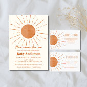 Waterverf Bohemian Sun Baby shower Uitnodiging