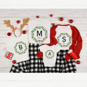 Monogram initiaal - familie Kerst T-shirt