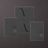 Elegante moderne minimalistische matte zwarte brui save the date (Personaliseer de collectie van deze zelfstandige maker.)