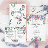 Mauve Blauwe Pioenen Bloemenbruiloft Servet