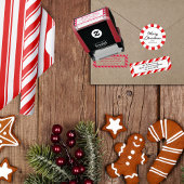 Candy Cane Red White Striped Edge Wide Grosgrain Lint