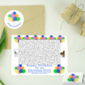 Kleurrijke Verjaardagsballonnen Gelukkige Verjaard Ronde Sticker