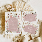 Gedempte Blush Wildflower Fairy Prinses Verjaardag Ronde Sticker