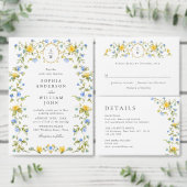 Elegante Waterverf Wild Flowers Bruiloft Ronde Sticker (Personaliseer de collectie van deze zelfstandige maker.)