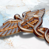 Caduceus Copper Roos Gold Medical Luxe Marble Post-it® Notes