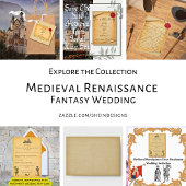 Middeleeuwse Renaissance graveren bruiloft Kaart