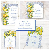 Watercolor Mediterrane Waterlelies Bruidsmeisjes B Bedankkaart