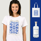 Mediterraans Wit en Blauw Bachelorette Sticker