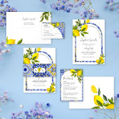 Citroen Mediterraan Boho Arch RSVP QR Code Kaart