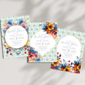 Modern Italiaans Tegels Blauw Bloemenkoeler Blikjeskoeler