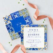 Mediterrane zomer moderne tegel "Dank u" Kaart