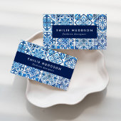 Mediterrane Tegels, Portugees, Azulejo, Majolica Vierkante Visitekaartje