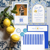 Italian Summer Destination Wedding QR Code Save The Date