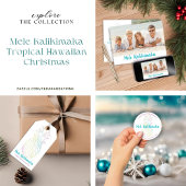 Mele Kalikimaka Kerst Ananas Hawaï Cadeaulabel