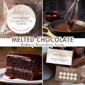 Melted Chocolate Bakery Ingredient Ronde Sticker