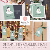 We hebben met Kerstmis Snowman Holiday Funny Cute  Briefkaart
