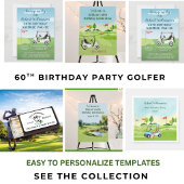 60e Verrassingsfeest Mannen golfthema Kaart