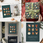 Meowy + Bright Christmas Cat Holiday Poster