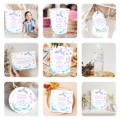 Zeemeermin 6e verjaardag meisje splish splash part kaart