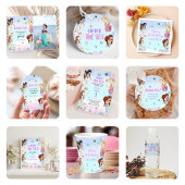 Zeemeermin 6e verjaardag meisje splish splash part kaart