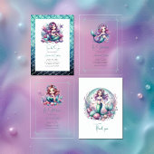 "Twee het Zee" Zeemeermin 2e Verjaardagsfeest Kaart