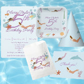 Dank je zeemeermin verjaardagskaarten bedankkaart