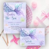 Zeemeermin Verjaardagsfeest onder het Zee Zeemeerm Papieren Bordje