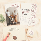 Moderne minimalistische vrolijke kerst aangepaste  cadeaulabel