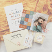 Licht en kleurrijk modern kerstfeest kaart