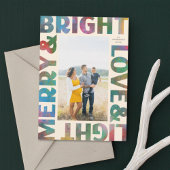 Colorful Merry & Bright Love & Light Jouw naam Grosgrain Lint