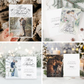 Gold Merry & Married Newly Weds Eerste Kerstdag Ronde Sticker