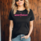 Vrolijk ATOM Helder Roze Bliksemschicht Kerstmis Feestdagen Kaart