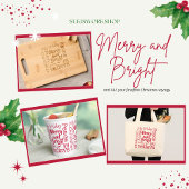 Merry en Bright en andere Gezegden met prettige ke Feestdagenkaart