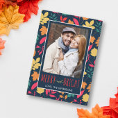 Modern Merry en Bright Navy Blue personaliseren Vierkante Sticker