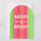 Hand Painted Merry and Bright Green and Red Mok