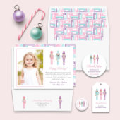 Whimsical Nutkraker Soldaten in pasteelkleuren Inpakpapier Vel