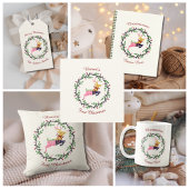 1st Christmas Deer with Wreath Customize Acrylic Ornament